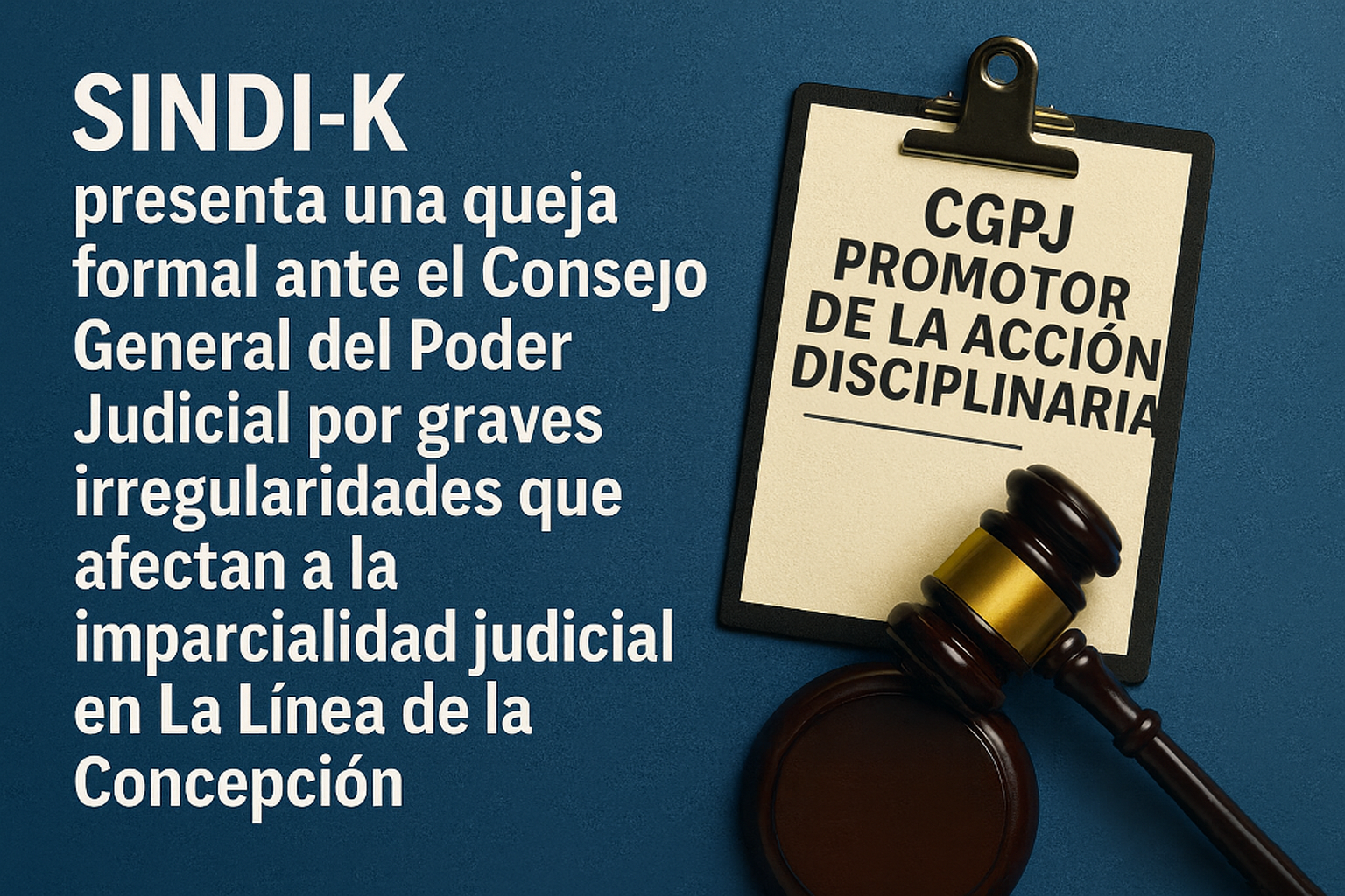 SINDI-K presenta una queja formal ante el Consejo General del Poder Judicial por graves irregularidades que afectan a la imparcialidad judicial en La Línea de la Concepción - SINDI-K