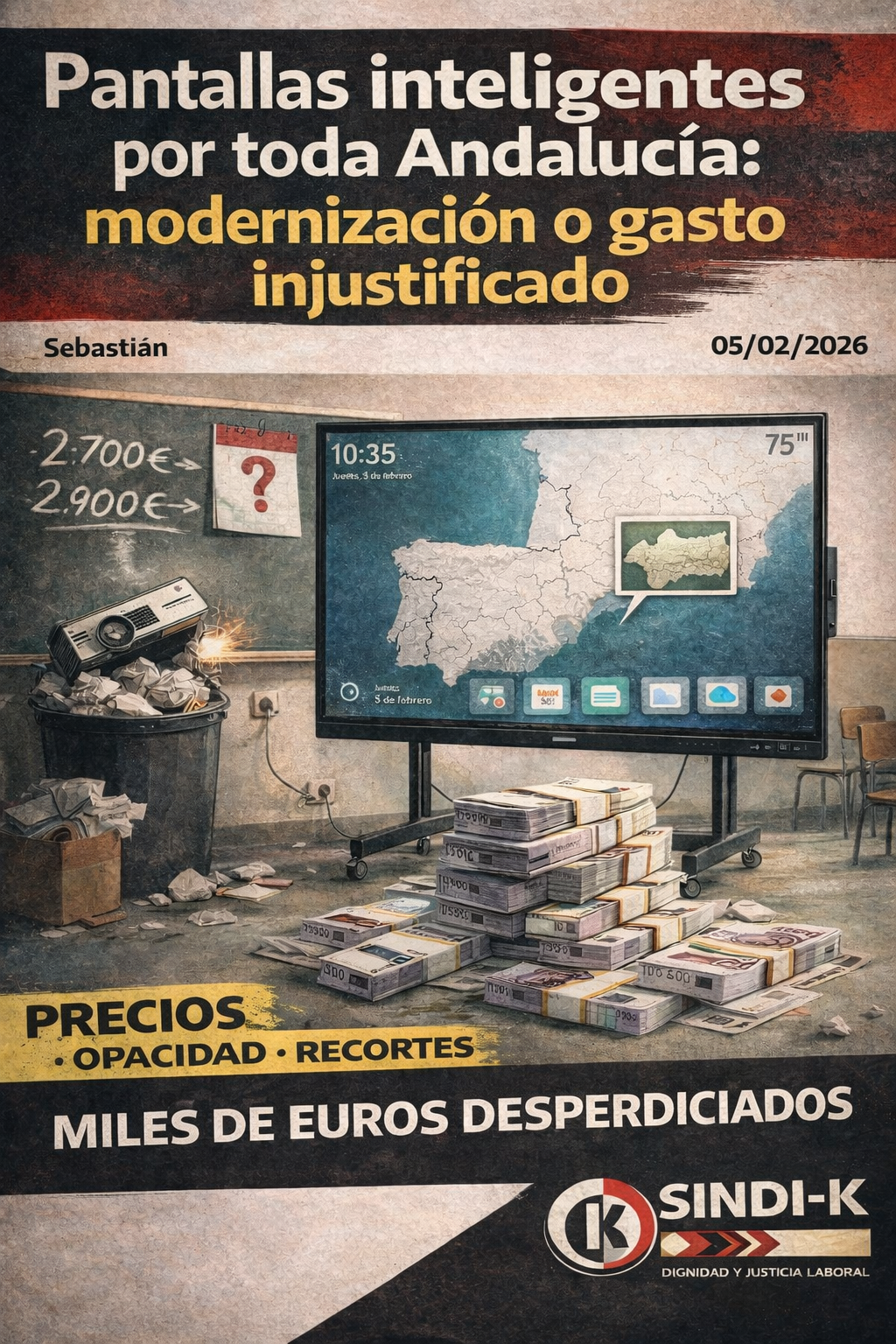 Pantallas inteligentes por toda Andalucía: modernización o gasto injustificado - SINDI-K