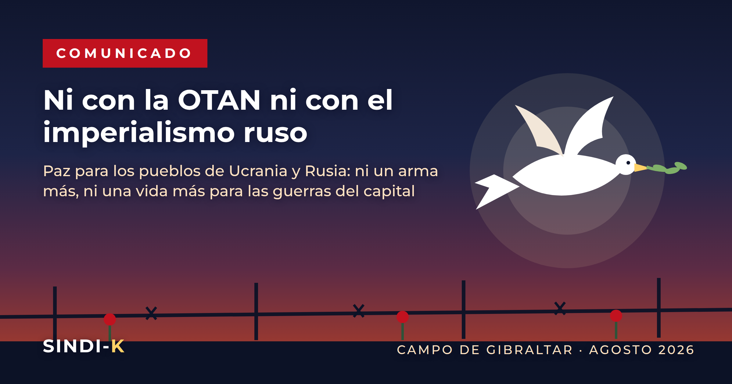 Ni con la OTAN ni con el imperialismo ruso: paz para los pueblos de Ucrania y Rusia - SINDI-K