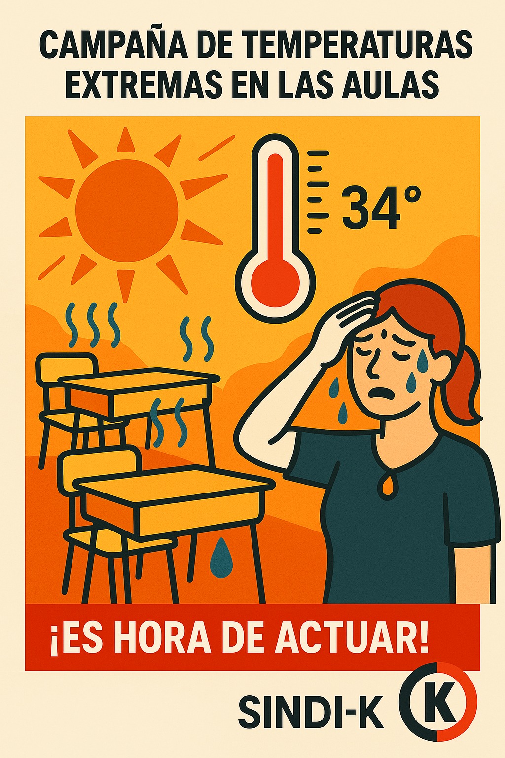 Campaña Urgente: Condiciones Térmicas en Centros Educativos de Cádiz - SINDI-K